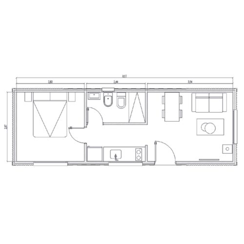 Planta Módulo 27m2